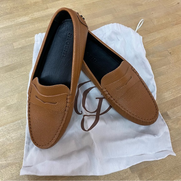 M. Gemi Shoes - M. GEMI The Pastoso Tumbled Leather Loafers Moccasin Sz 38 Made in Italy